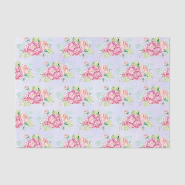 Papier Mousseline Elégant Bouquet de fleurs rose (Recto)