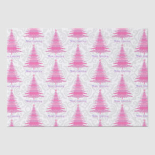 Papier Mousseline Élégant cadeau de Noël rose