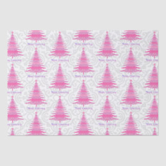Papier Mousseline Élégant cadeau de Noël rose