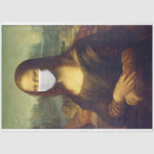 Papier Mousseline Élégant Chic Green Mona Lisa Convid 19 Peinture