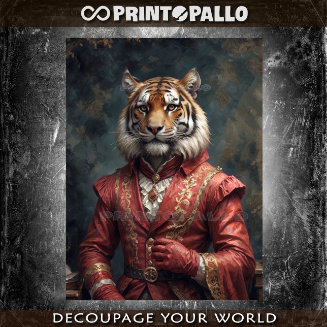 Papier Mousseline Elégant dandy Tiger à la fin de l'âge victorien (Créateur téléchargé)
