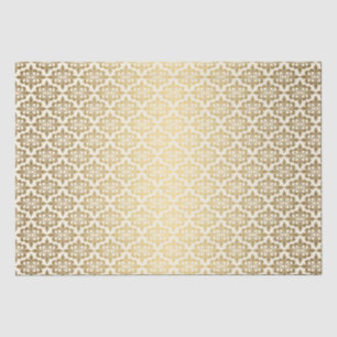 Papier Mousseline Élégant Découpage Vintage brillant or Damask