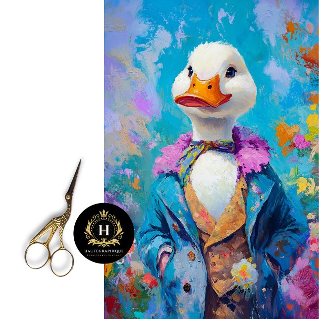 Papier Mousseline Élégant Duck Whimsical Spring Decoupage (Créateur téléchargé)