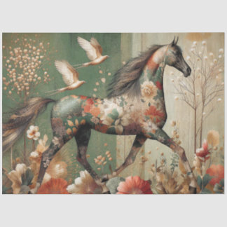 Papier Mousseline Elegant Equine, Horse, Decoupage, Tissue Paper