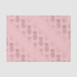 Papier Mousseline Elégant faux rose or rose ananas motif
