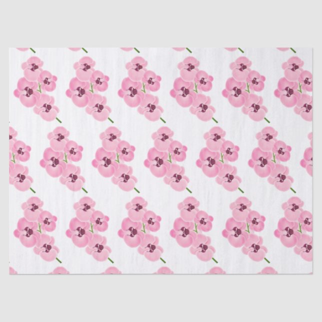 Papier Mousseline Élégant Floral Moderne (Recto)
