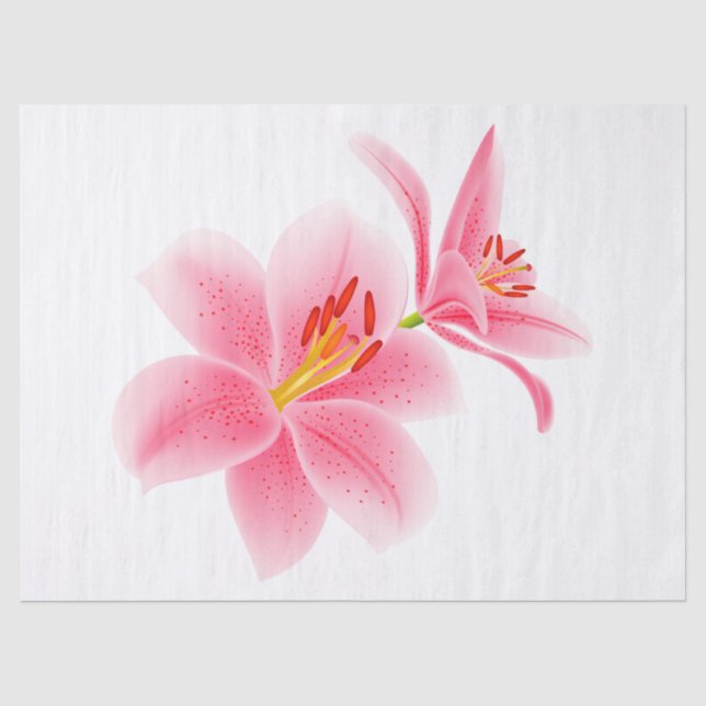 Papier Mousseline Élégant Floral Moderne (Recto)