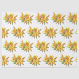 Papier Mousseline Élégant Floral Moderne