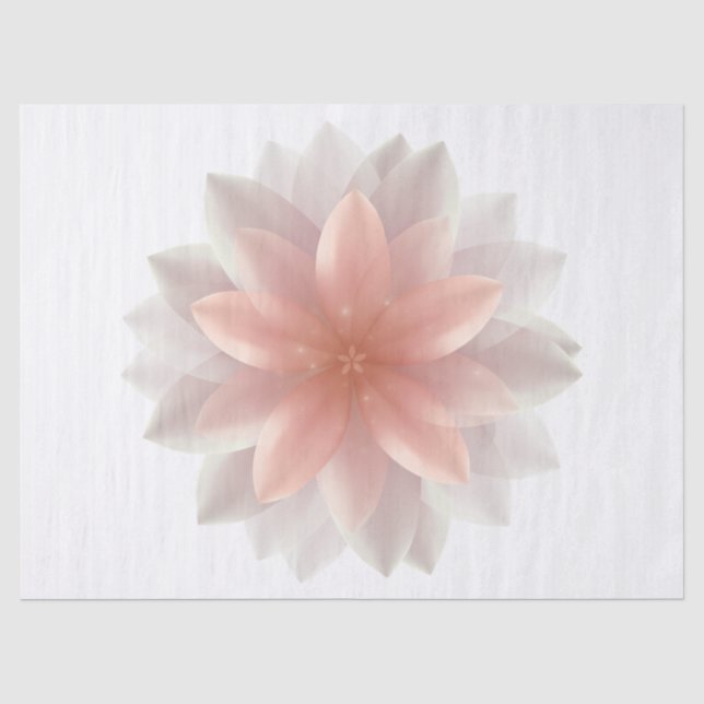 Papier Mousseline Élégant Floral Moderne (Recto)