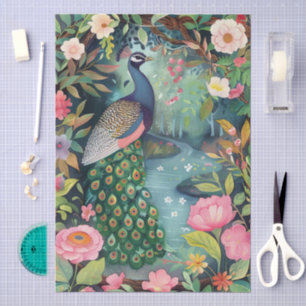 Papier Mousseline Elégant Jardin Oriental Thème Découpage Artisanat