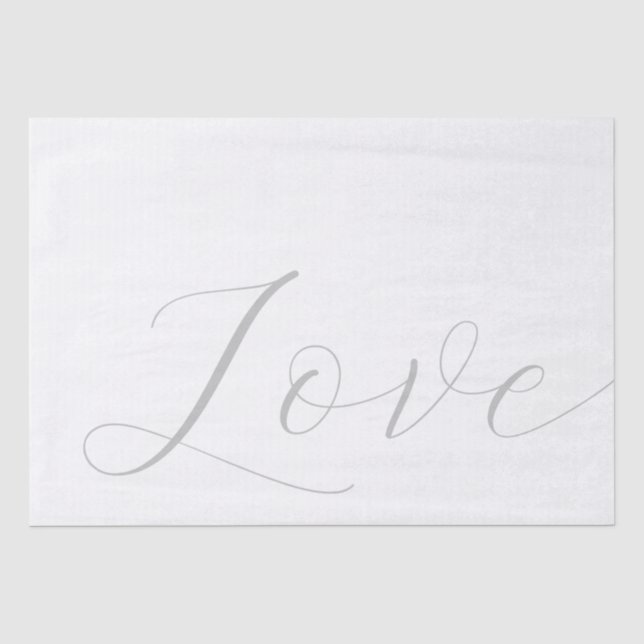 Papier Mousseline Élégant Mariage d'amour (Recto)