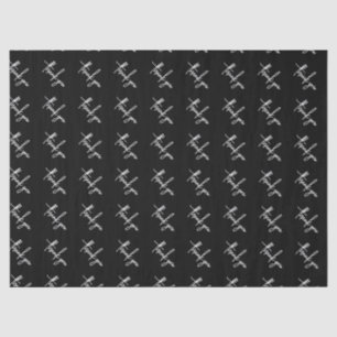 Papier Mousseline Élégant Merci noir simple Petite entreprise