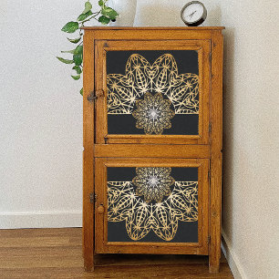 Papier Mousseline Élégant métal Faux or Mandalas Découpage