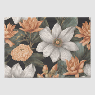 Papier Mousseline Élégant modèle floral égyptien Vintage inspiré