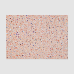 Papier Mousseline Élégant Motif blanc pourpre rose de Terrazzo