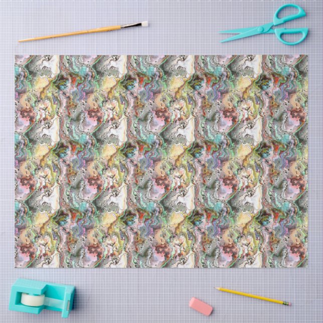 Papier Mousseline Élégant Motif de coquille d'huîtres Abstrait (Artisanat)