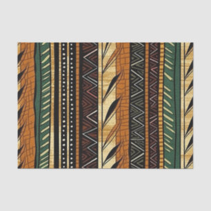 Papier Mousseline Élégant Motif ethnique africain avec des détails u