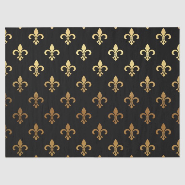 Papier Mousseline élégant motif Fleur De Lis (Recto)