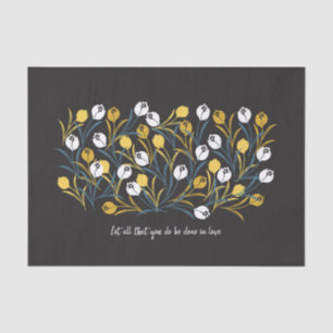 Papier Mousseline Élégant motif floral de Tulipe