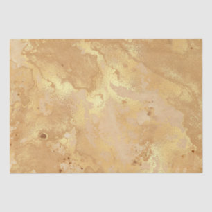 Papier Mousseline Elégant Motif moderne en marbre d'or Faux