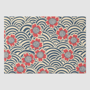 Papier Mousseline Élégant Motif sans couture en fleur de cerisier (8