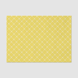 Papier Mousseline Élégant Motif Trellis | jaune