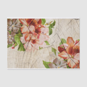 Papier Mousseline Élégant papier de fond de découpage floral