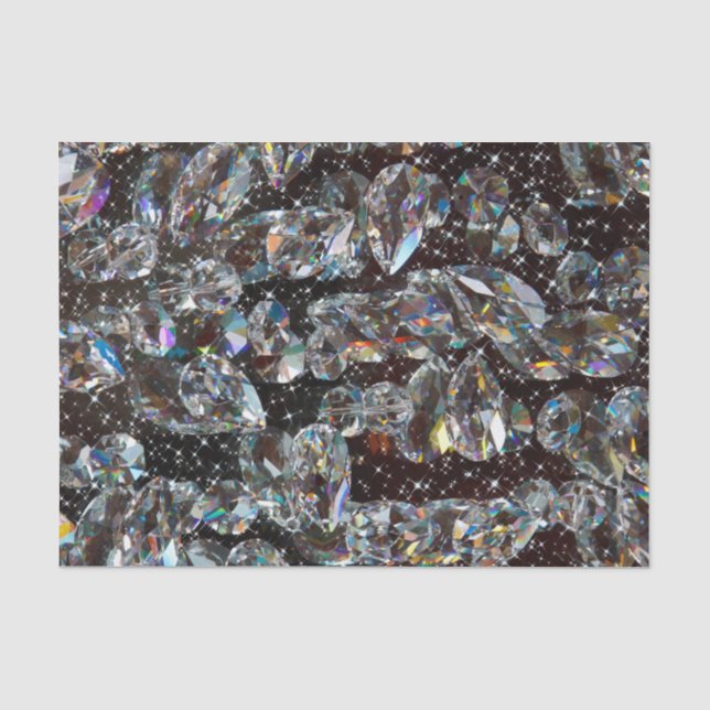 Papier Mousseline Élégant Parties scintillant de diamant (Recto)