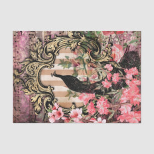 Papier Mousseline Elégant Peacock