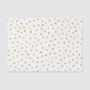 Papier Mousseline Élégant point de confetti à huile d'or