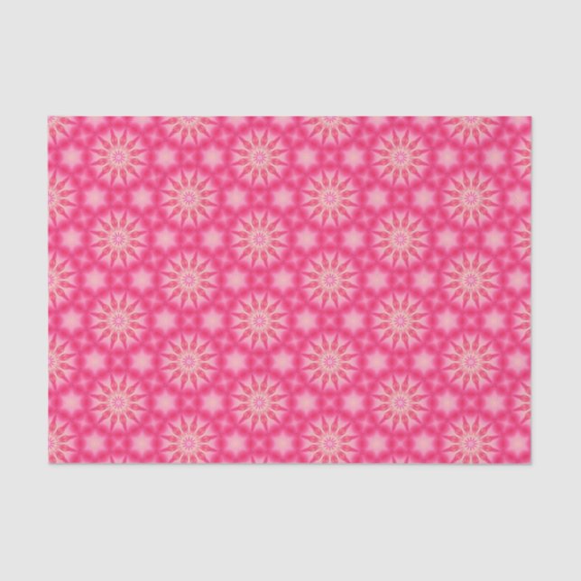 Papier Mousseline Elégant rose chaud Motif géométrique Girly Chic (Recto)