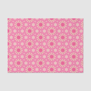 Papier Mousseline Elégant rose chaud Motif géométrique Girly Chic