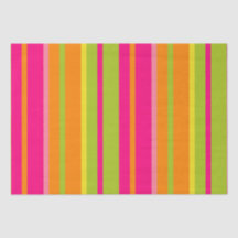 Élégant rose chaud, vert citron et rayures orange