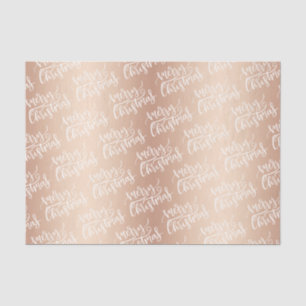Papier Mousseline Élégant Rose Gold Joyeux Noël