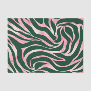 Papier Mousseline Elégant Rose vert Parties scintillant or Zebra