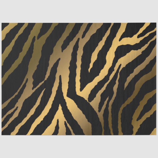 Papier Mousseline Élégant tigre d'or (Recto)