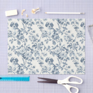 Papier Mousseline Élégant Vintage Floral Et Toile De Chien Découpage
