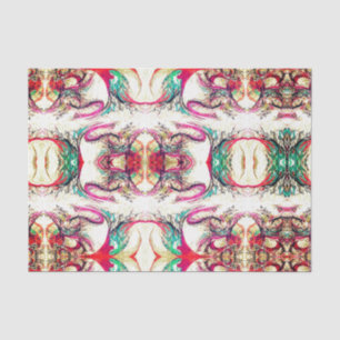 Papier Mousseline Élégant violet, blanc et vert motif abstrait