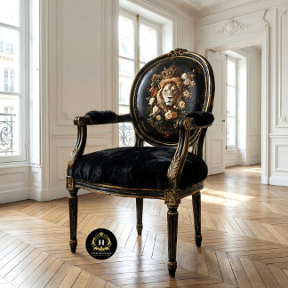 Papier Mousseline Élégante boutique de luxe à cadre fleuri de Lion c