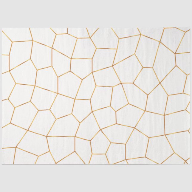Papier Mousseline Élégante collection de verre blanc doré moderne (Recto)