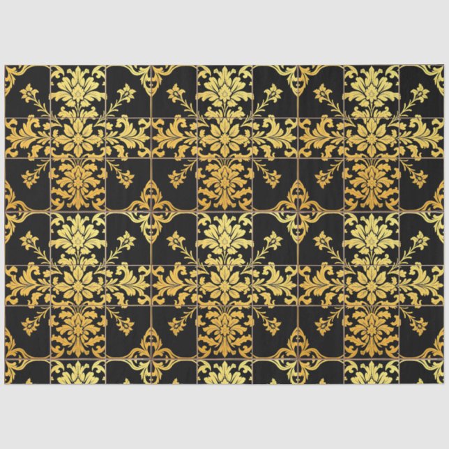 Papier Mousseline Elégante Collection Florale Luxe tendance (Recto)