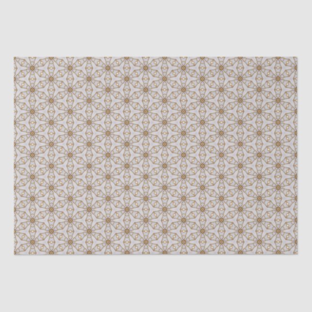 Papier Mousseline Elégante conception de Starlight Blanc et Or (Recto)