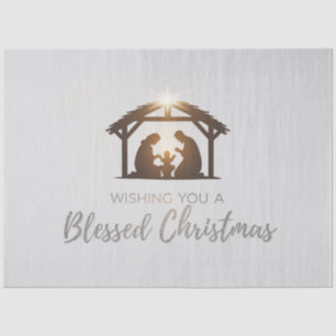 Papier Mousseline Elégante crèche Carte de Noël