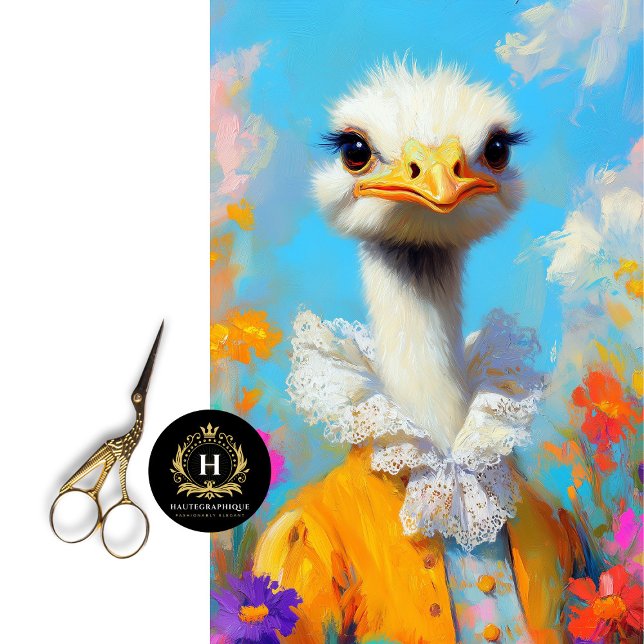 Papier Mousseline Elégante Découpage florale Pastel Jaune autruche (Créateur téléchargé)