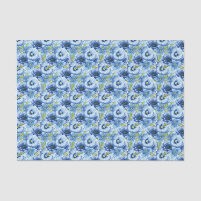 Papier Mousseline élégante fête du jardin fleuri motif (Recto)