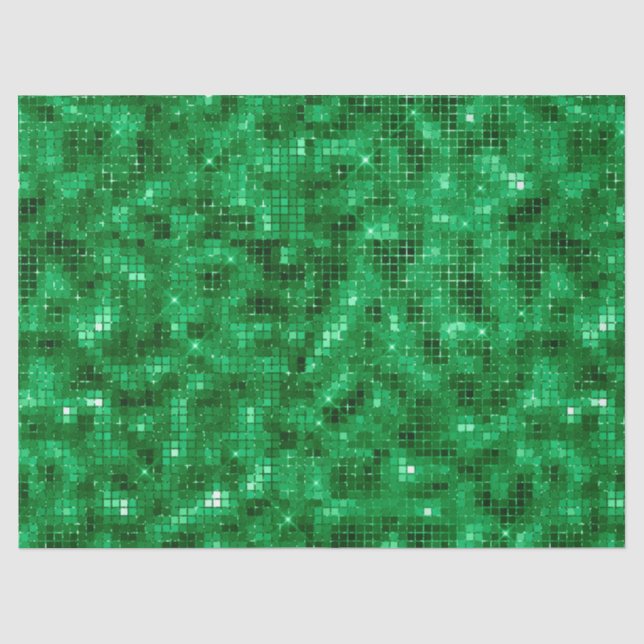 Papier Mousseline Élégante huile verte (Recto)