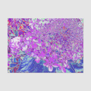 Papier Mousseline Élégante Hydrangée violette et bleu limelight