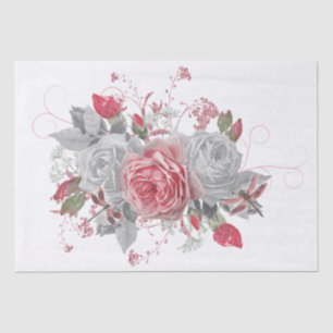 Papier Mousseline Elégante libellule rose et tissu de découpage Rose