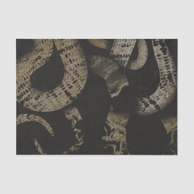 Papier Mousseline Elégante Medusa Snakes Art Luxe (Recto)