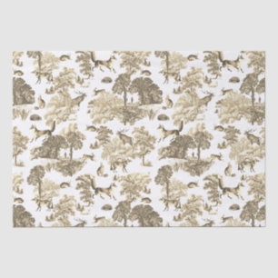 Papier Mousseline Elégante toile de campagne de lapin beige renard V
